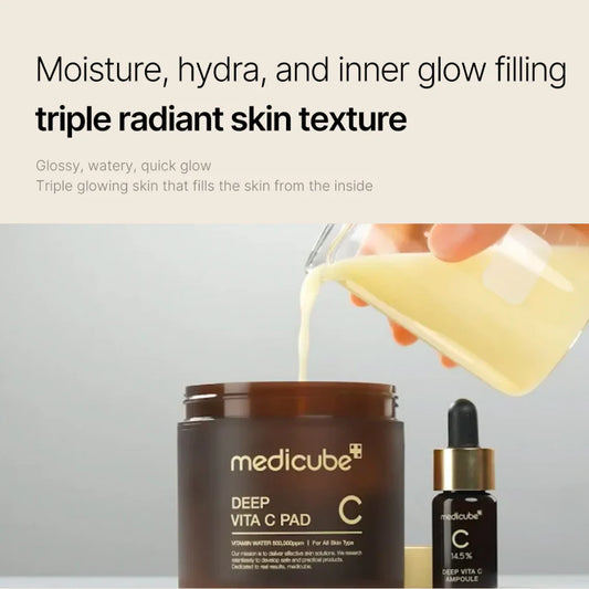 Medicube - Deep Vita C Pad - Vitamin C Brightening Toner Pads