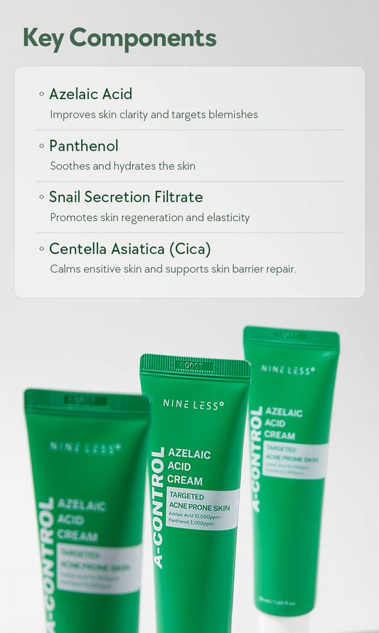 Nineless - A-Control Azelaic Acid Cream - 50ml