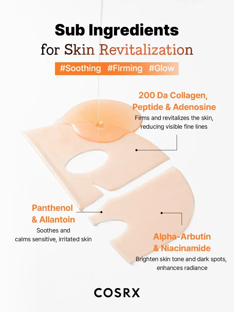 COSRX - 5 PDRN Hyaluronic Acid Vital Hydrating Hydrogel Mask - 3 Masks