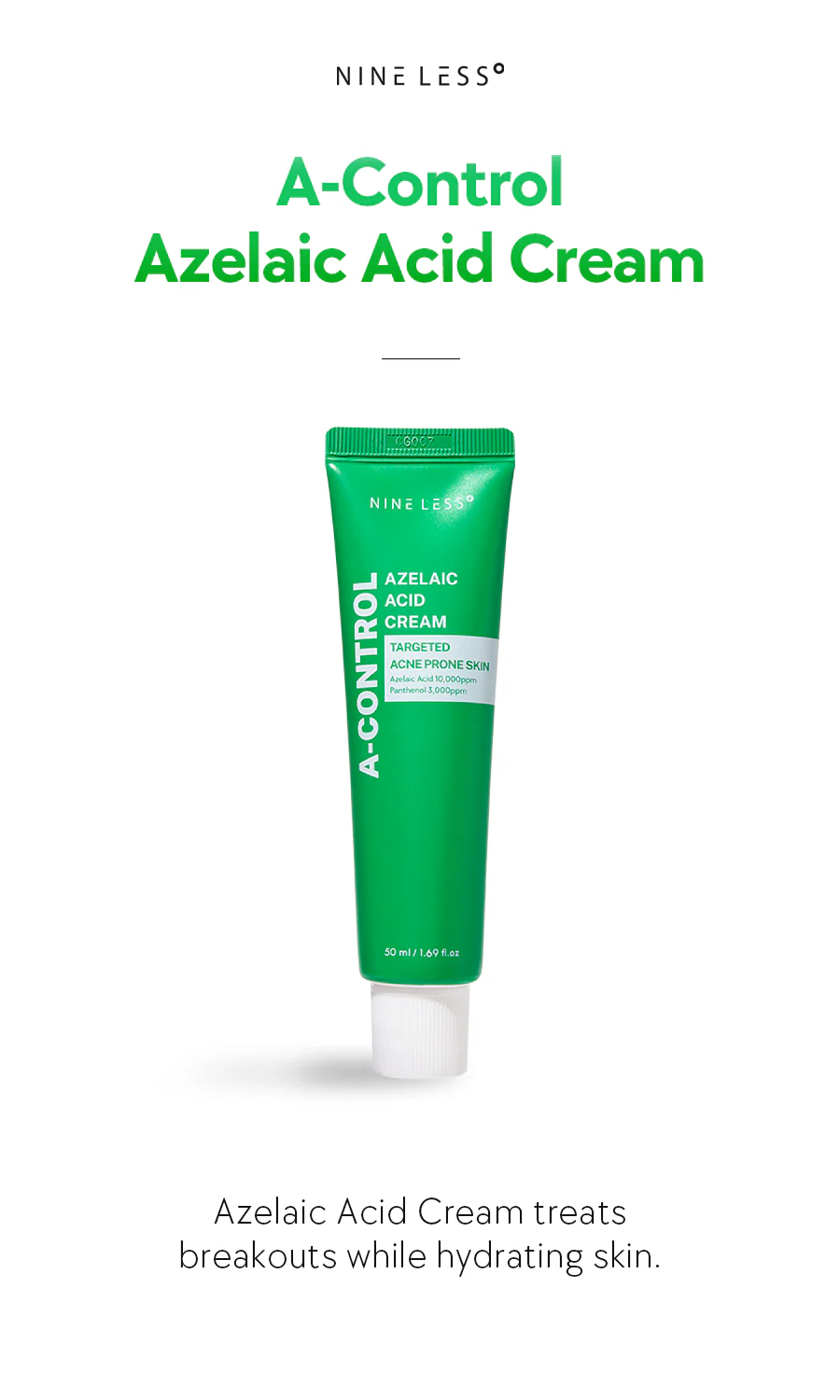 Nineless - A-Control Azelaic Acid Cream - 50ml