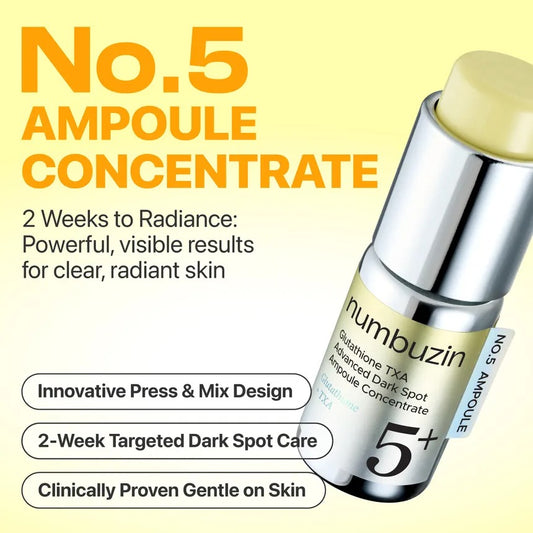 Numbuzin - No.5 Glutathione TXA Advanced Dark Spot Ampoule Concentrate - 10.7g