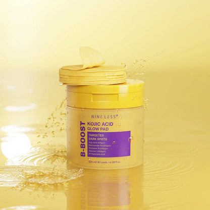 Nineless - B-Boost Kojic Acid Glow Pad – Brightening & Tone-Refining Toner Pads