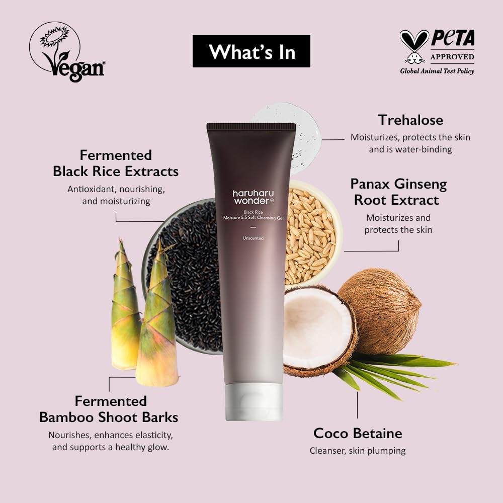 haruharu wonder - Black Rice Moisture 5.5 Soft Cleansing Gel - 100ml