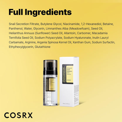COSRX – Advanced Snail Radiance Dual Essence 80 ml – Brightening Snail + Niacinamide Dual Essence