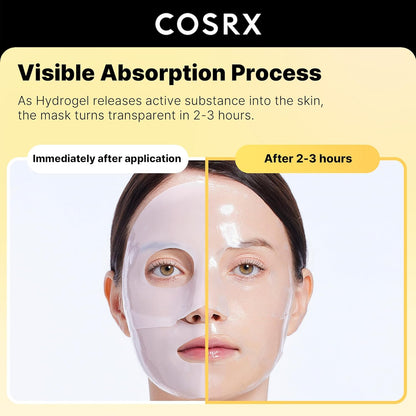 COSRX – Advanced Snail Mucin Glass Glow Hydrogel Mask (3 sheets) – Hydrating Glass Skin Mask