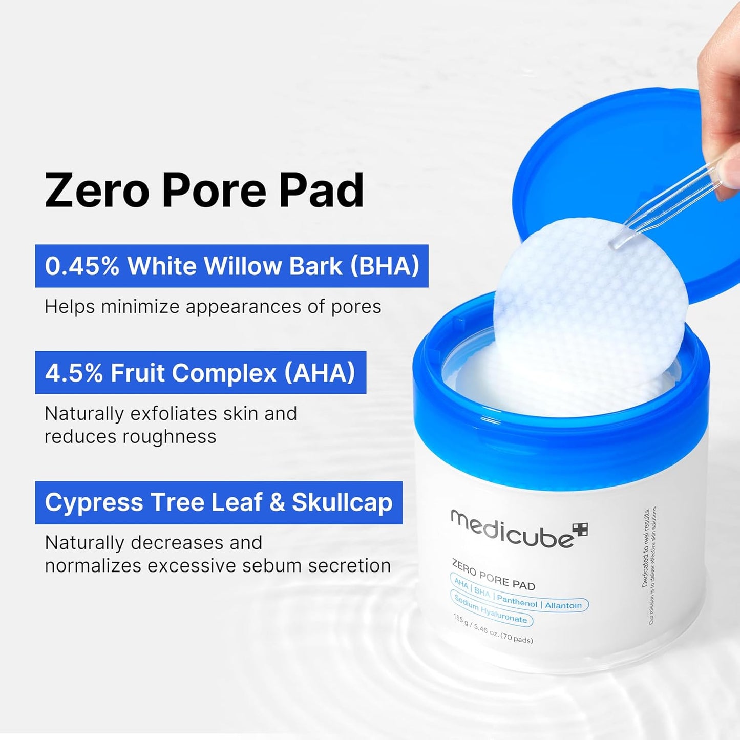 Medicube – Zero Pore Pad 2.0 – Dual‑Textured Exfoliating Pads