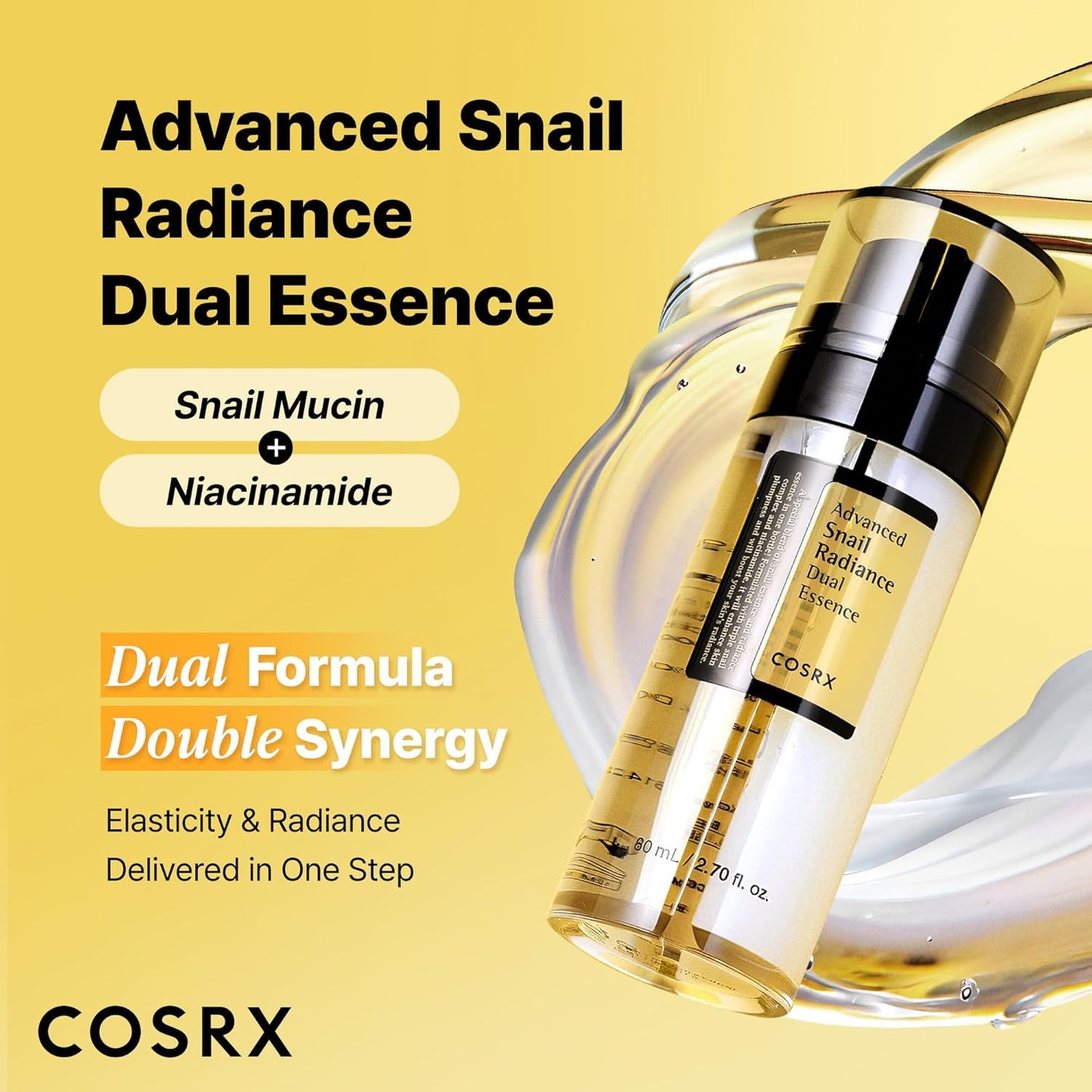 COSRX – Advanced Snail Radiance Dual Essence 80 ml – Brightening Snail + Niacinamide Dual Essence