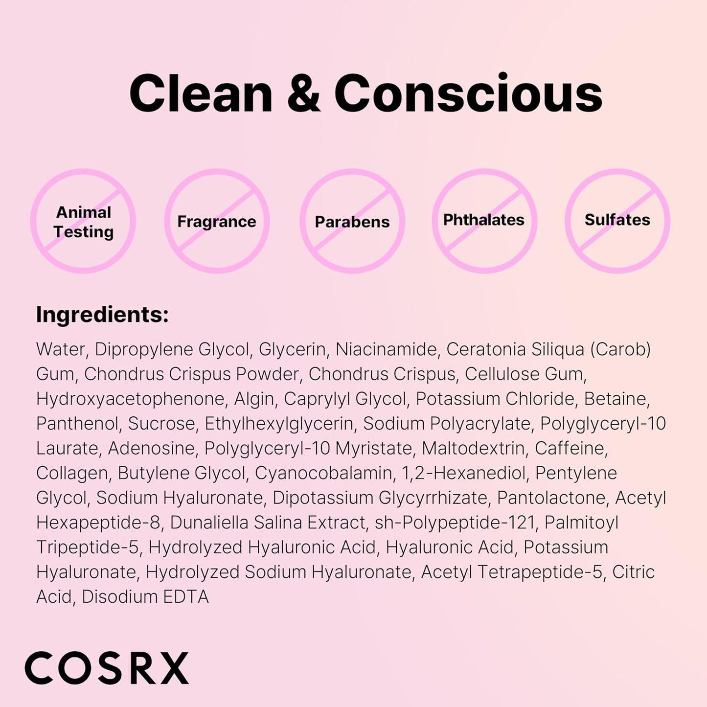 COSRX – The Peptide Collagen Lifting Glow Hydrogel Mask (3 sheets) – Lifting & Firming Hydrogel Mask