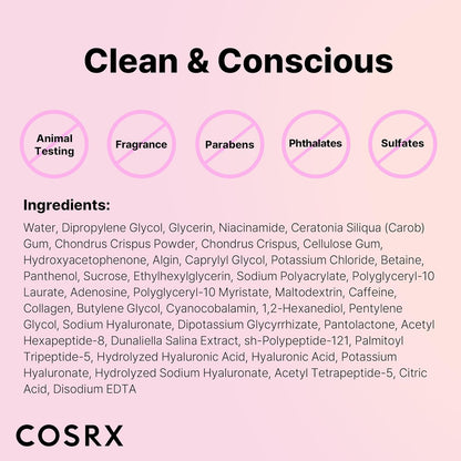 COSRX – The Peptide Collagen Lifting Glow Hydrogel Mask (3 sheets) – Lifting & Firming Hydrogel Mask
