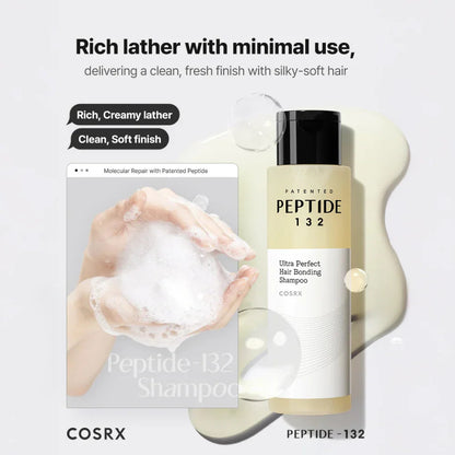 COSRX – Peptide‑132 Ultra Perfect Hair Bonding Shampoo 200 ml – Bond Repairing & Scalp‑Care Cleanser