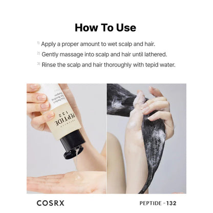 COSRX – Peptide‑132 Ultra Perfect Hair Bonding Shampoo 200 ml – Bond Repairing & Scalp‑Care Cleanser