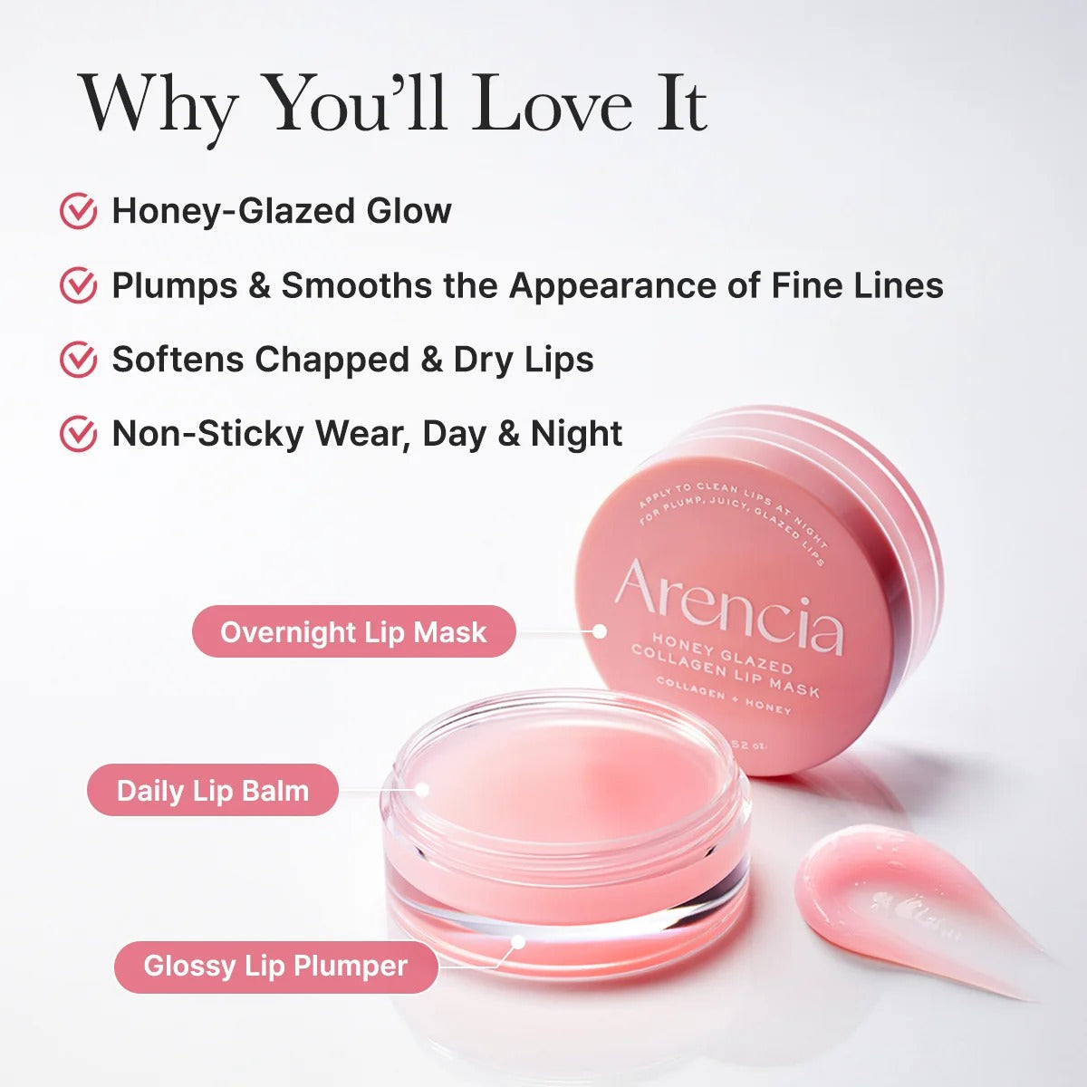 Arencia - Honey Glazed Collagen Lip Mask - 15g