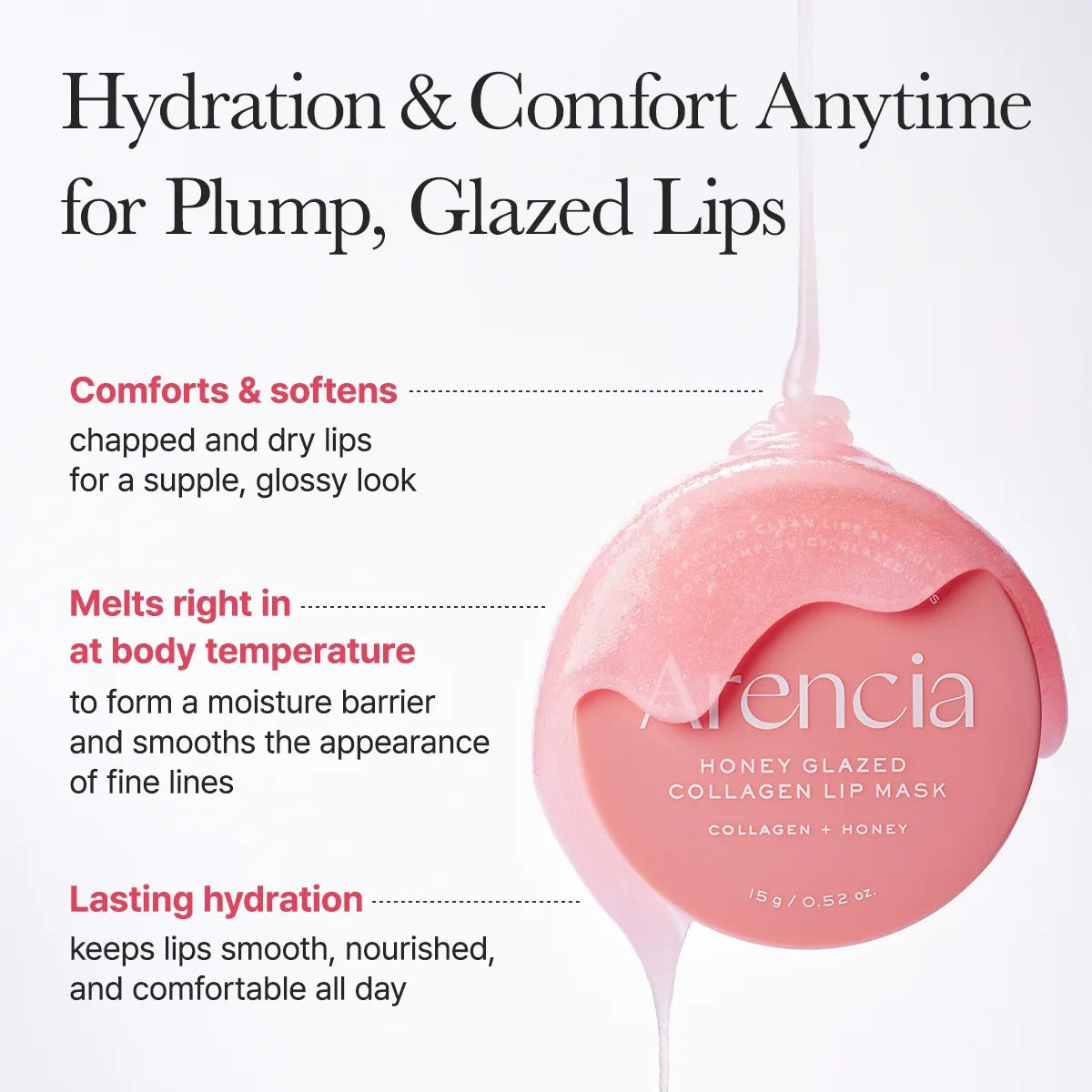 Arencia - Honey Glazed Collagen Lip Mask - 15g