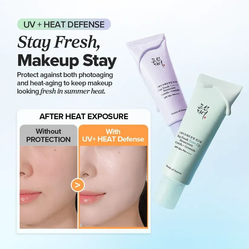 Beauty of Joseon - Stay Fresh Tone-Up Sunscreen Centella + Ceramide SPF50+ PA++++ Green - 50ml - Image 4