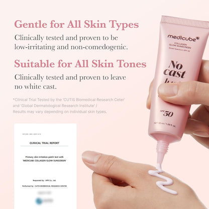 Medicube - No Cast Just Glow Collagen Sunscreen SPF50 - 50ml - Image 6