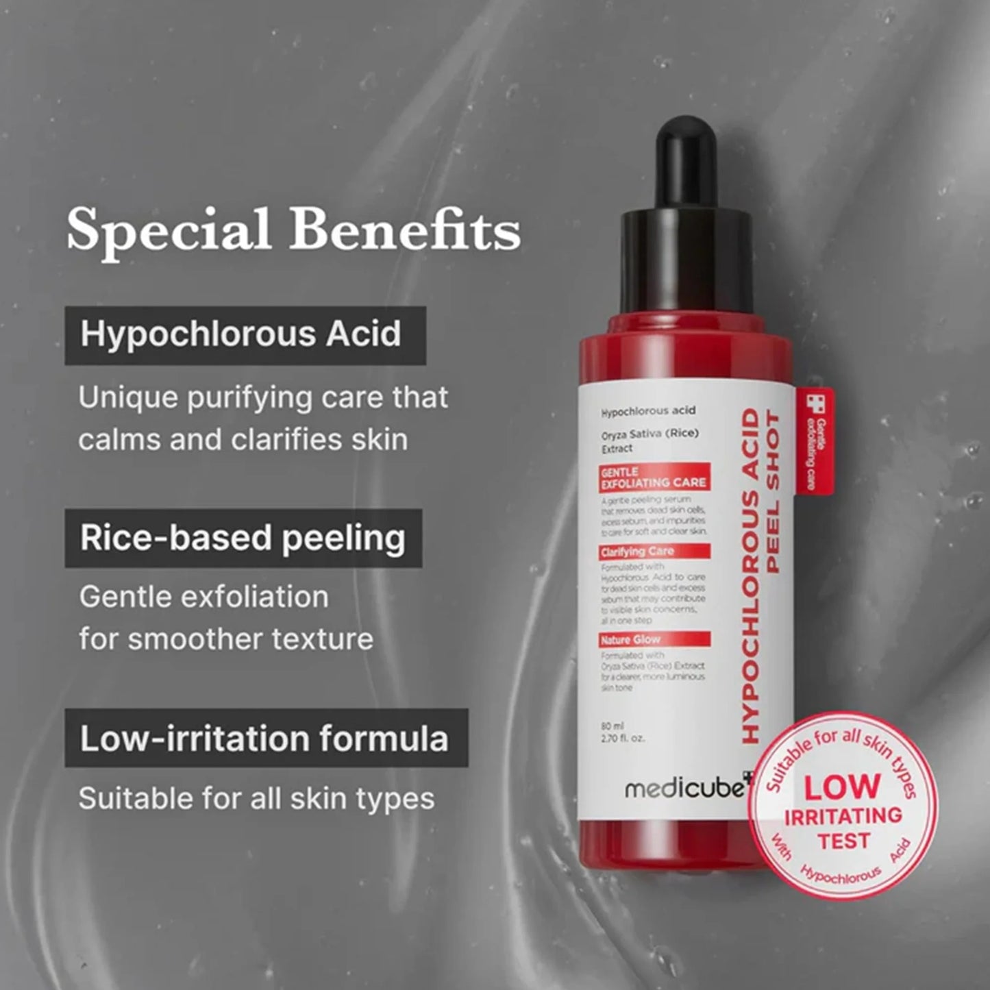 Medicube - Hypochlorous Acid Rice Face Peel Shot - 80ml - Image 5