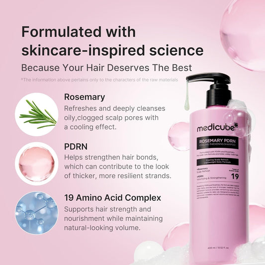 Medicube - Rosemary PDRN Clarifying Thickening Shampoo - 400ml - Image 2