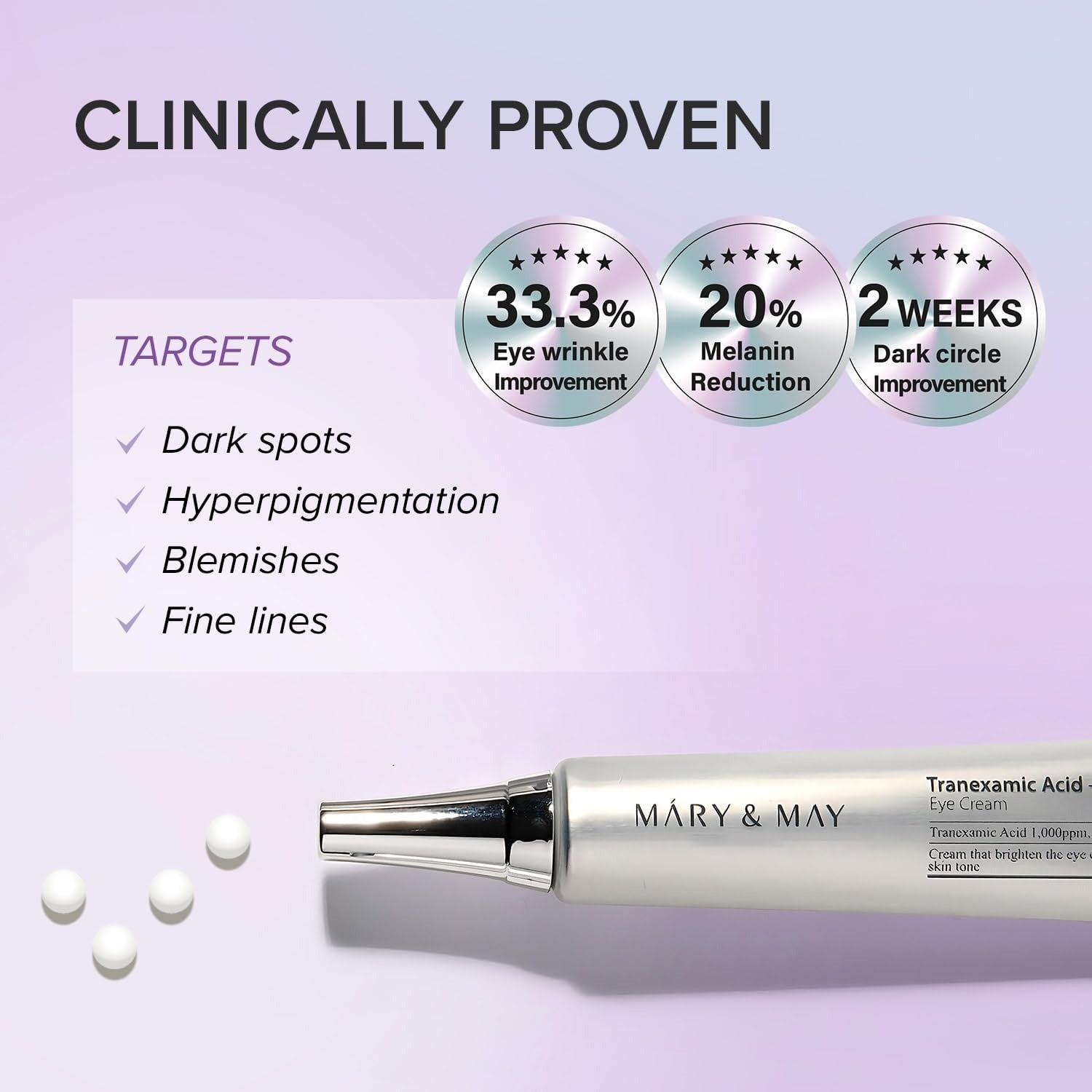 Mary&May - Tranexamic Acid + Glutathione Eye Cream - 30g - Image 3
