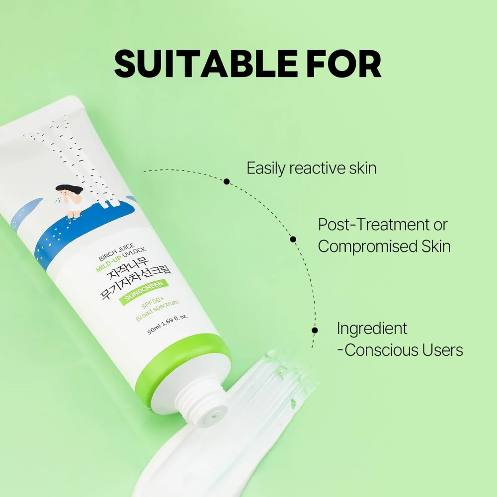 Round Lab - Birch Juice Mild-Up UVLock Sunscreen SPF50+ PA++++ - 50ml