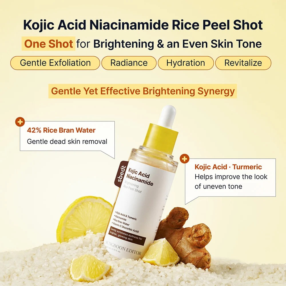 Sungboon Editor - Kojic Acid Niacinamide Brightening Rice Peel Shot - 80ml - Image 5