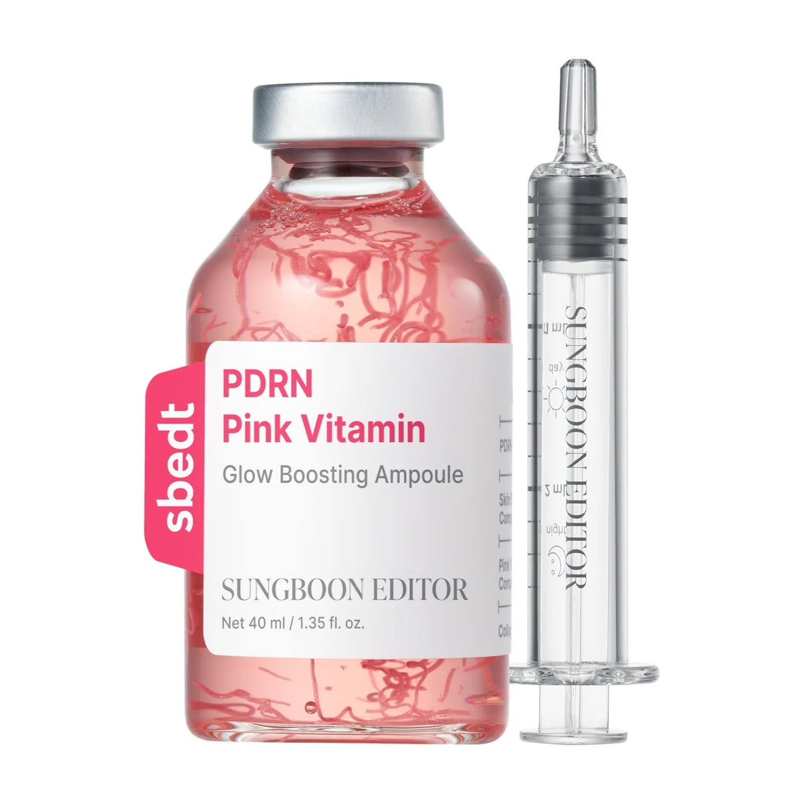 Sungboon Editor Collagen Peptide Pink PDRN Glow Intensive Ampoule 40ml