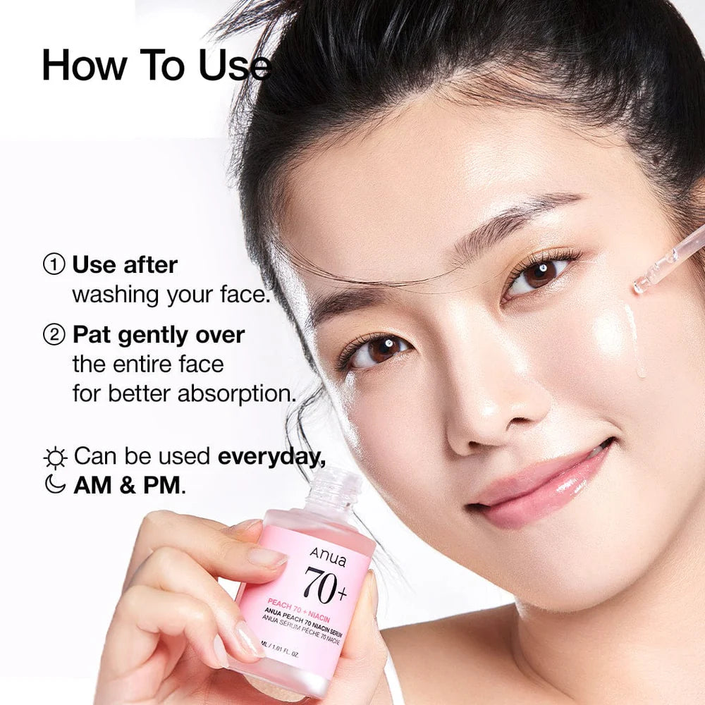 Anua - Peach 70% Niacinamide Serum - 30ml