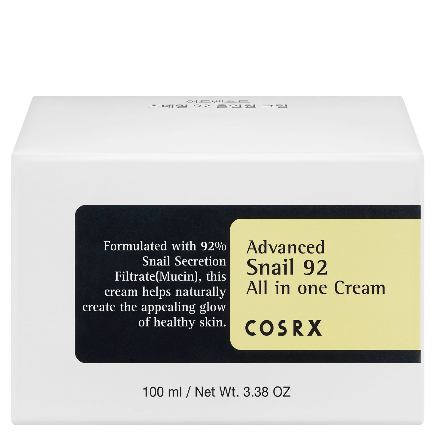 COSRX - Advanced Snail 92 All In One Cream 100g – Hydrating Moisturiser 100ml