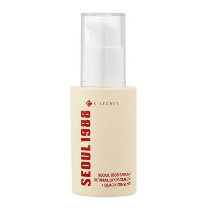 KSECRET - SEOUL 1988 Serum Retinal Liposome 2% + Black Ginseng 30ml – Advanced Anti-Ageing Serum – Korean skincare product from The K Beauty Edit