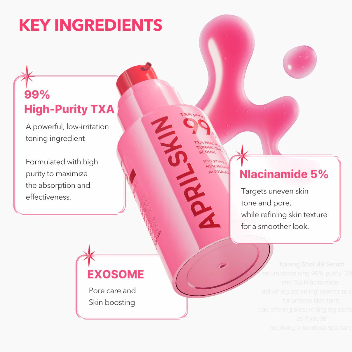 APRILSKIN - TXA Niacinamide Toning Shot 99 Spicule Serum - 30ml
