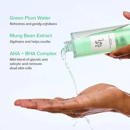 Beauty of Joseon - Green Plum Refreshing Toner: AHA + BHA - 150ml