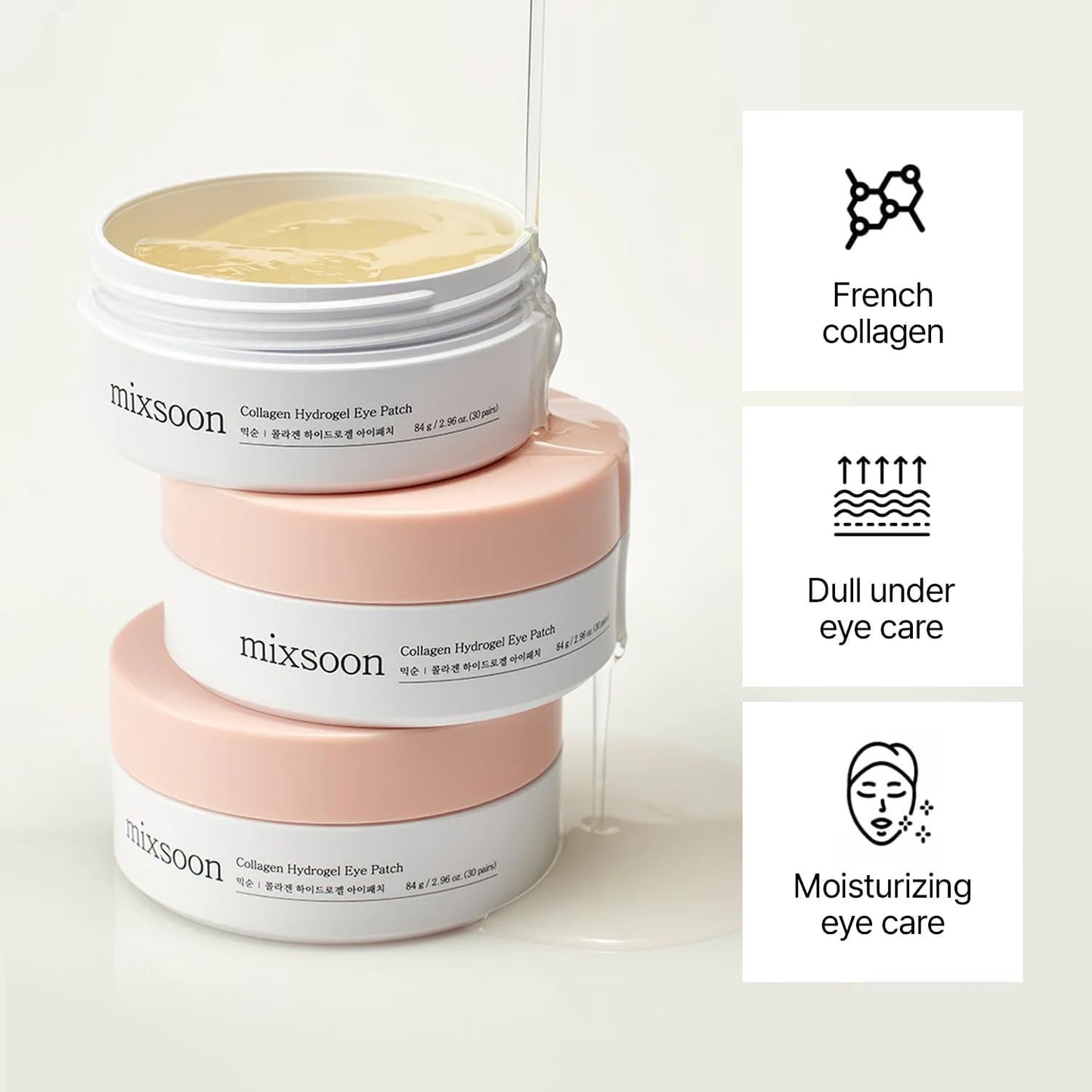 mixsoon - Collagen Hydrogel Eye Patches - 30 Pairs