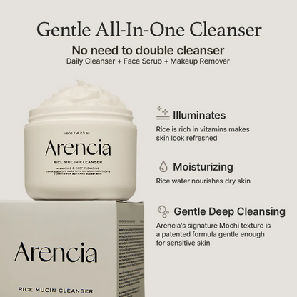 Arencia - Rice Mucin Face Cleanser - 120g