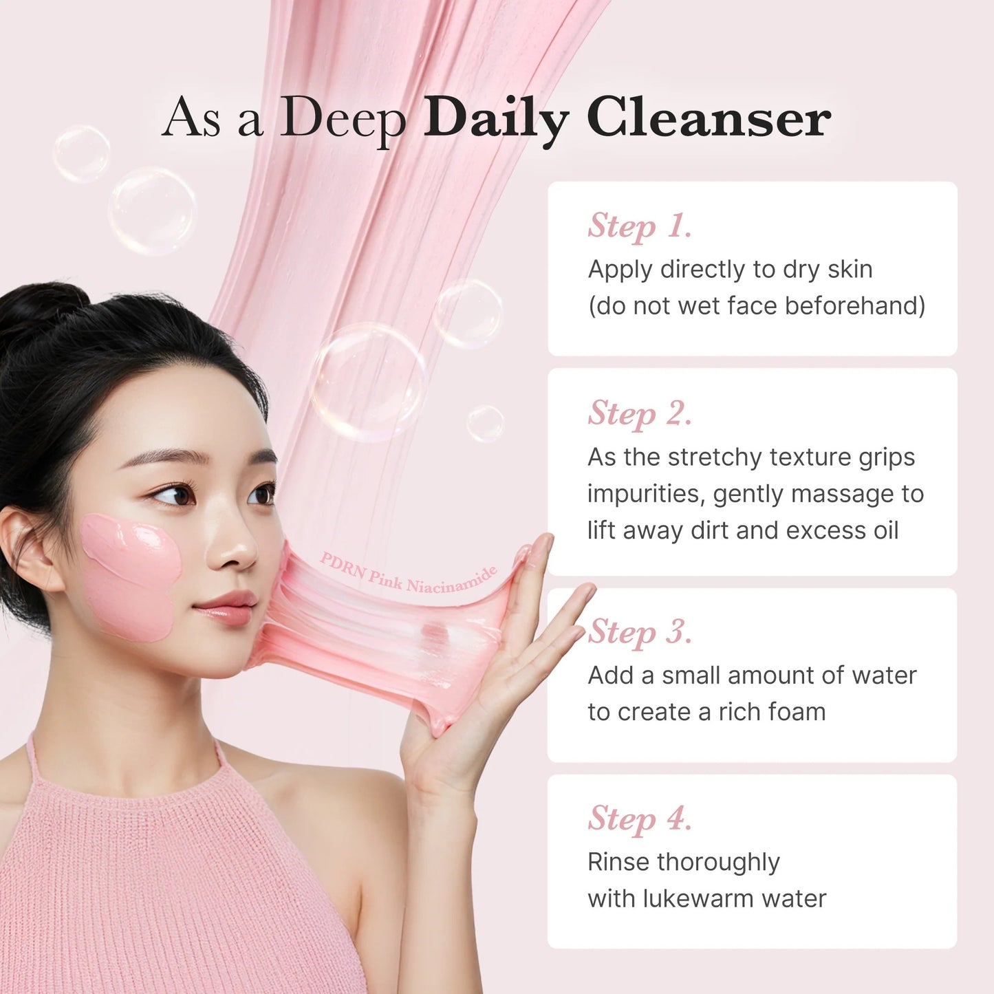 Medicube - PDRN Pink Niacinamide Whip Cleanser - 120g