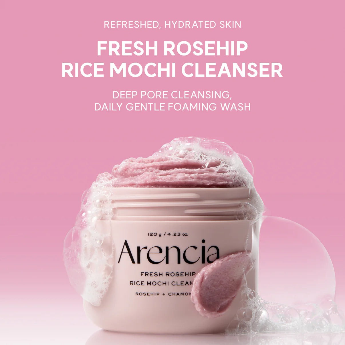 Arencia - Fresh Rosehip Rice Mochi Cleanser - 120g