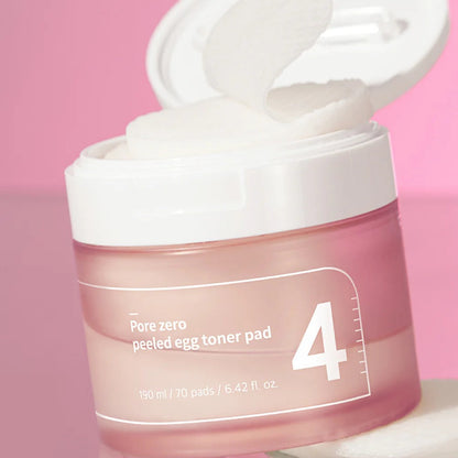 Numbuzin - No.4 Pore Zero Peeled Egg Toner Pads - 70 Pads