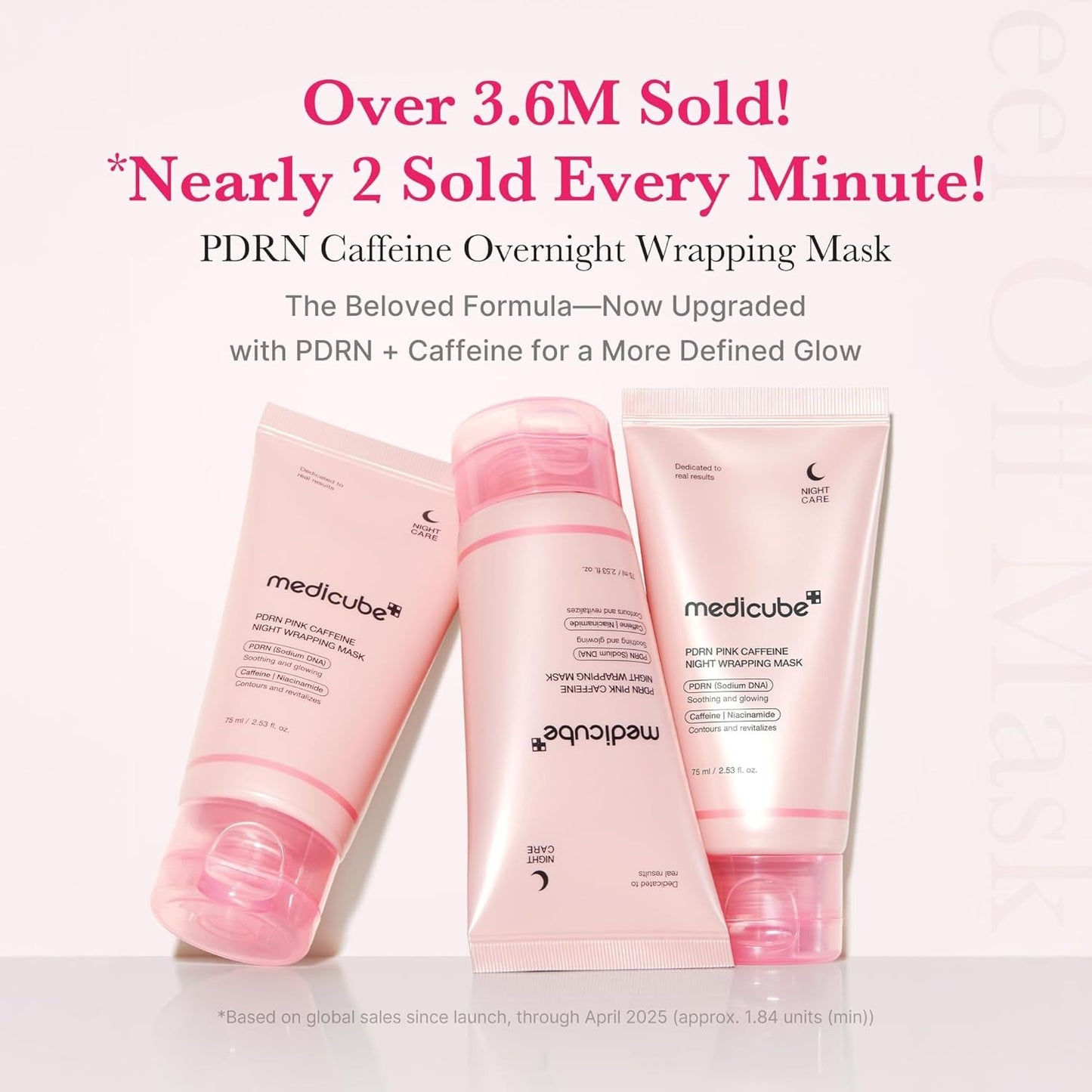 Medicube - PDRN Pink Caffeine Overnight Wrapping Mask - 75ml