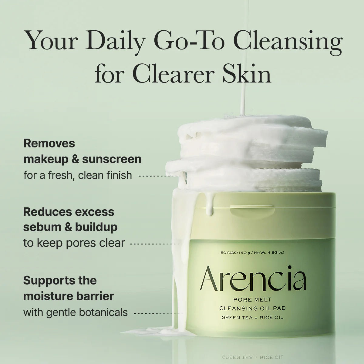 Arencia - Pore Melt Cleansing Oil Pad - 50 Pads