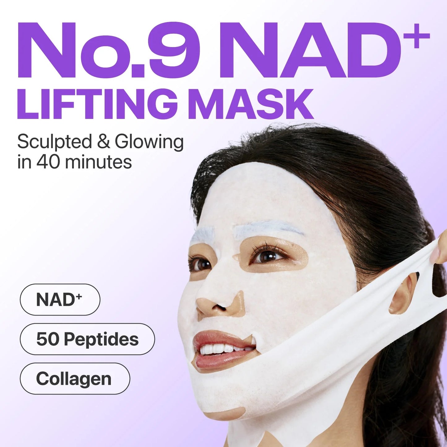 Numbuzin - No.9 NAD+ BIO Lifting-sil Full Face Mask - 1 Sheet