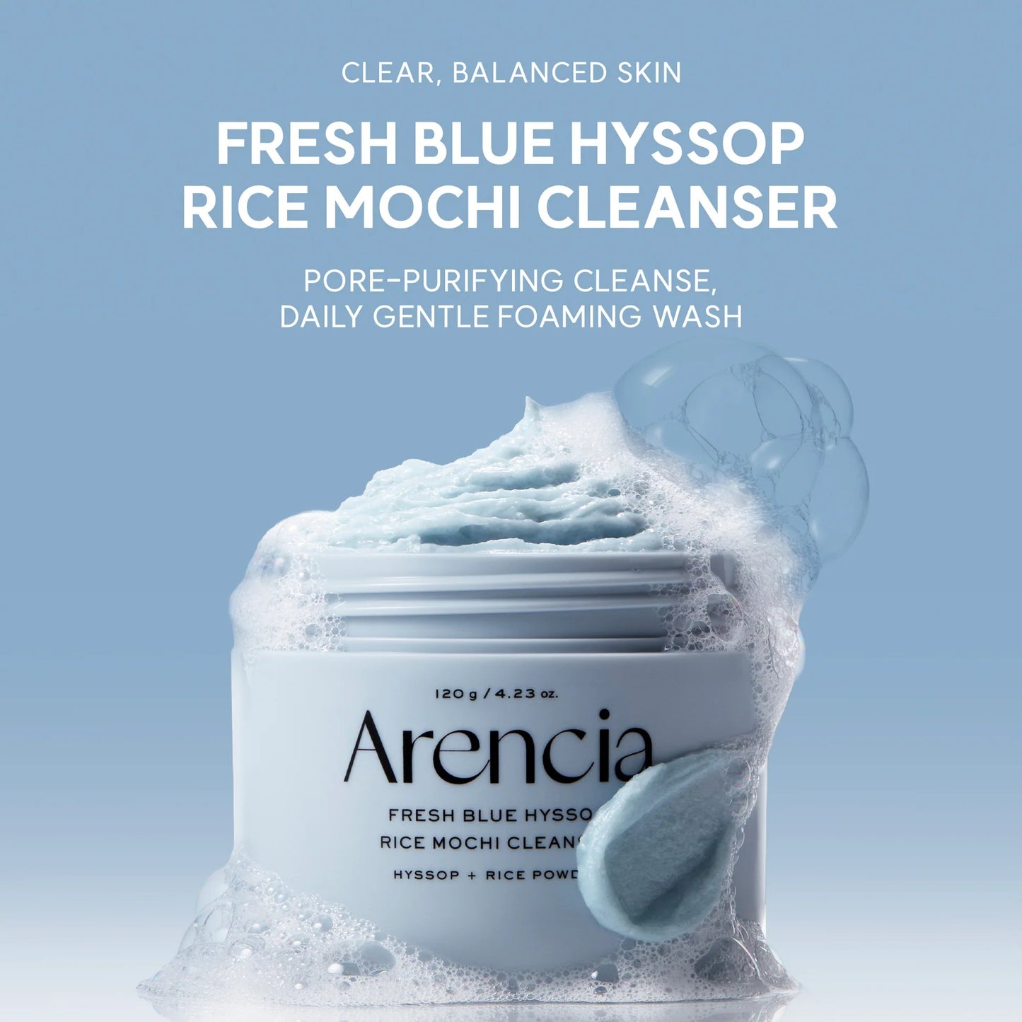 Arencia - Blue Hyssop Rice Mochi Cleanser - 120g