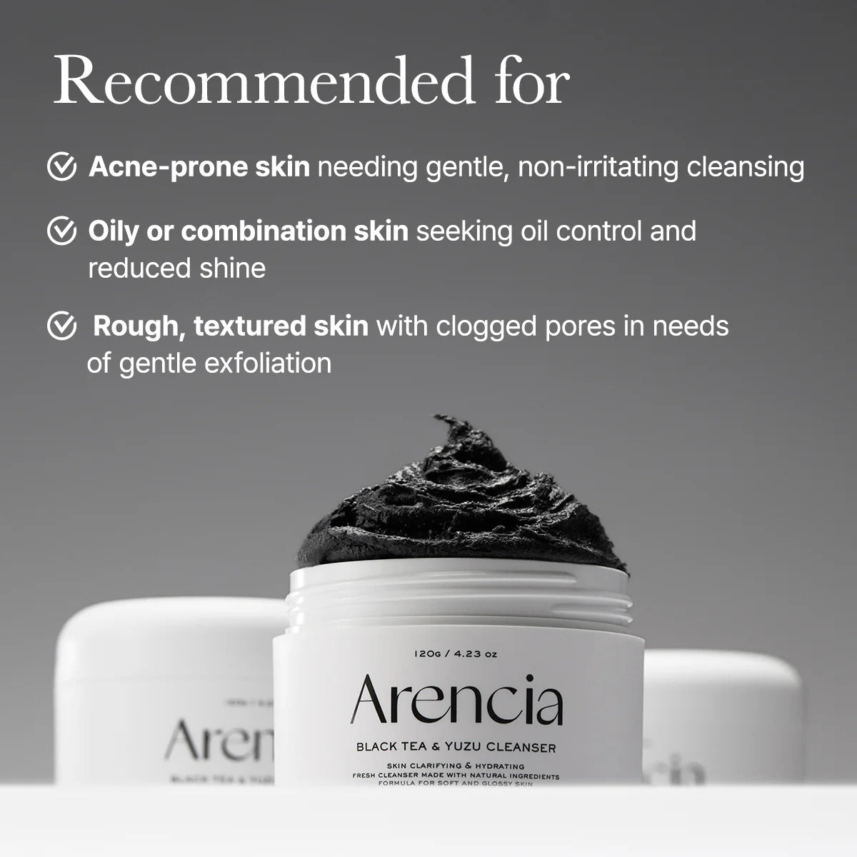 Arencia - Black Tea Rice Mochi Cleanser - 120g