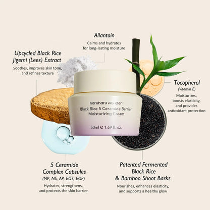 Haruharu Wonder - Black Rice 5 Ceramide Barrier Moisturising Cream - 50ml