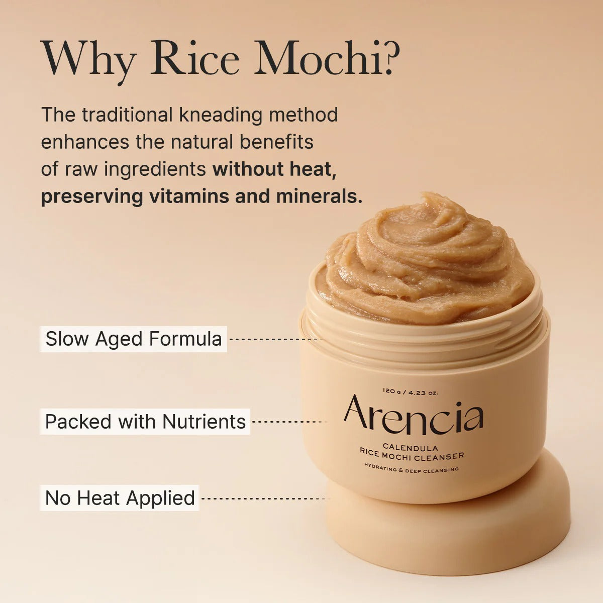 Arencia - Calendula Rice Mochi Cleanser - 120g
