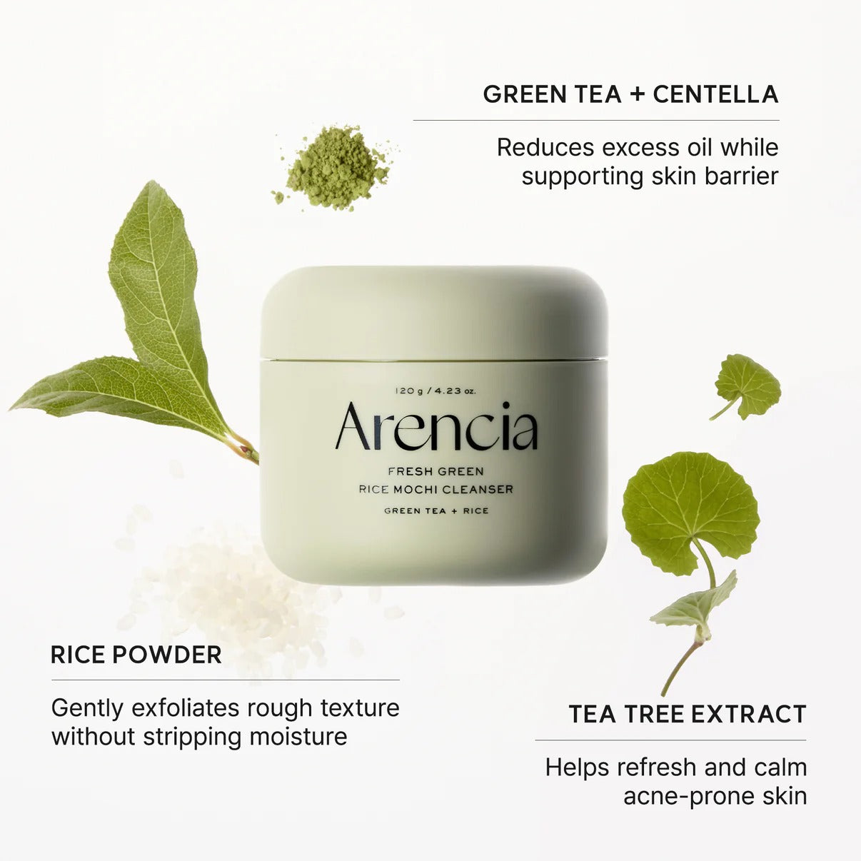 Arencia - Fresh Green Rice Mochi Cleanser - 120g
