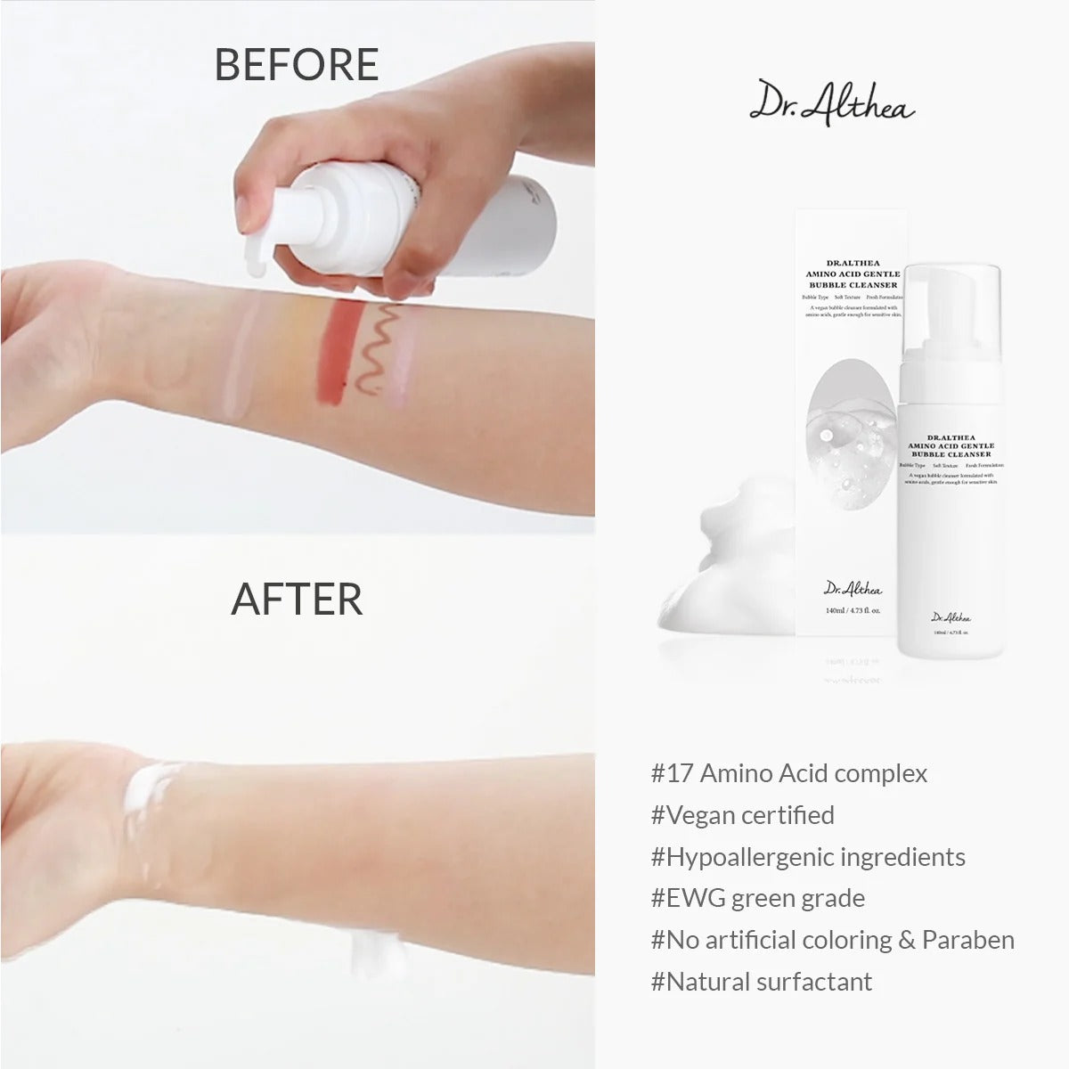 Dr. Althea - Amino Acid Gentle Bubble Cleanser - 140ml