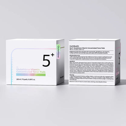 Numbuzin - No.5 Vitamin-Niacinamide Concentrated Toner Pads - 70 Pads