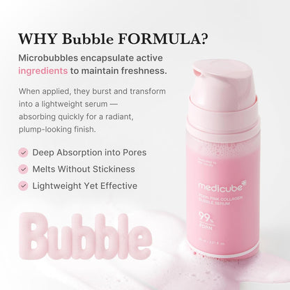 Medicube - PDRN Pink Collagen Bubble Serum - 95ml