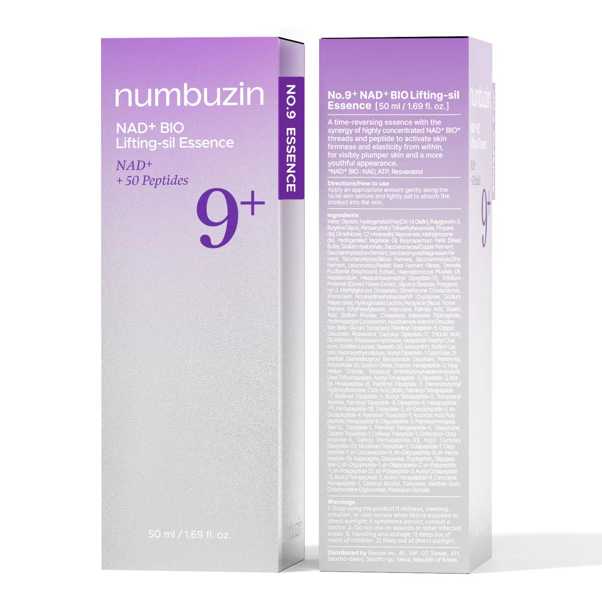 Numbuzin - No.9 NAD Bio-Lifting Sil Essence - 50ml