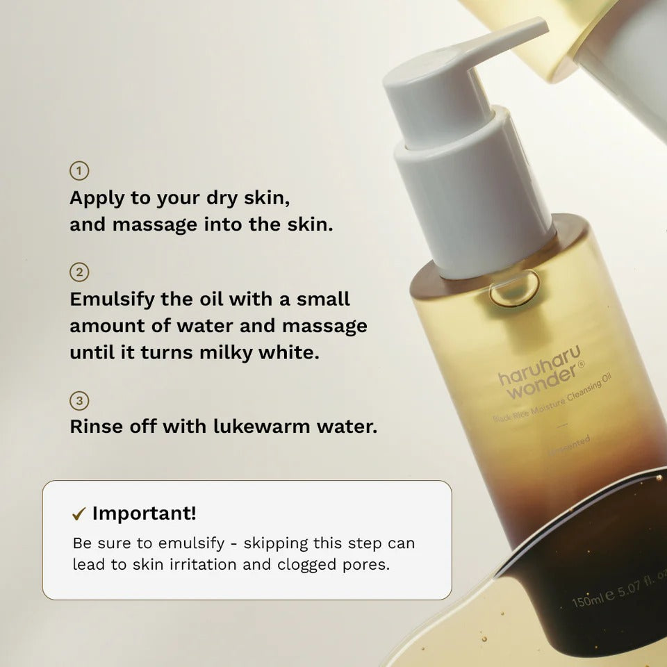 Haruharu Wonder - Black Rice Moisture Cleansing Oil - 150ml