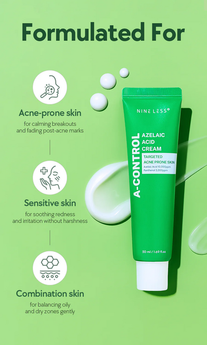 Nineless - A-Control Azelaic Acid Cream - 50ml
