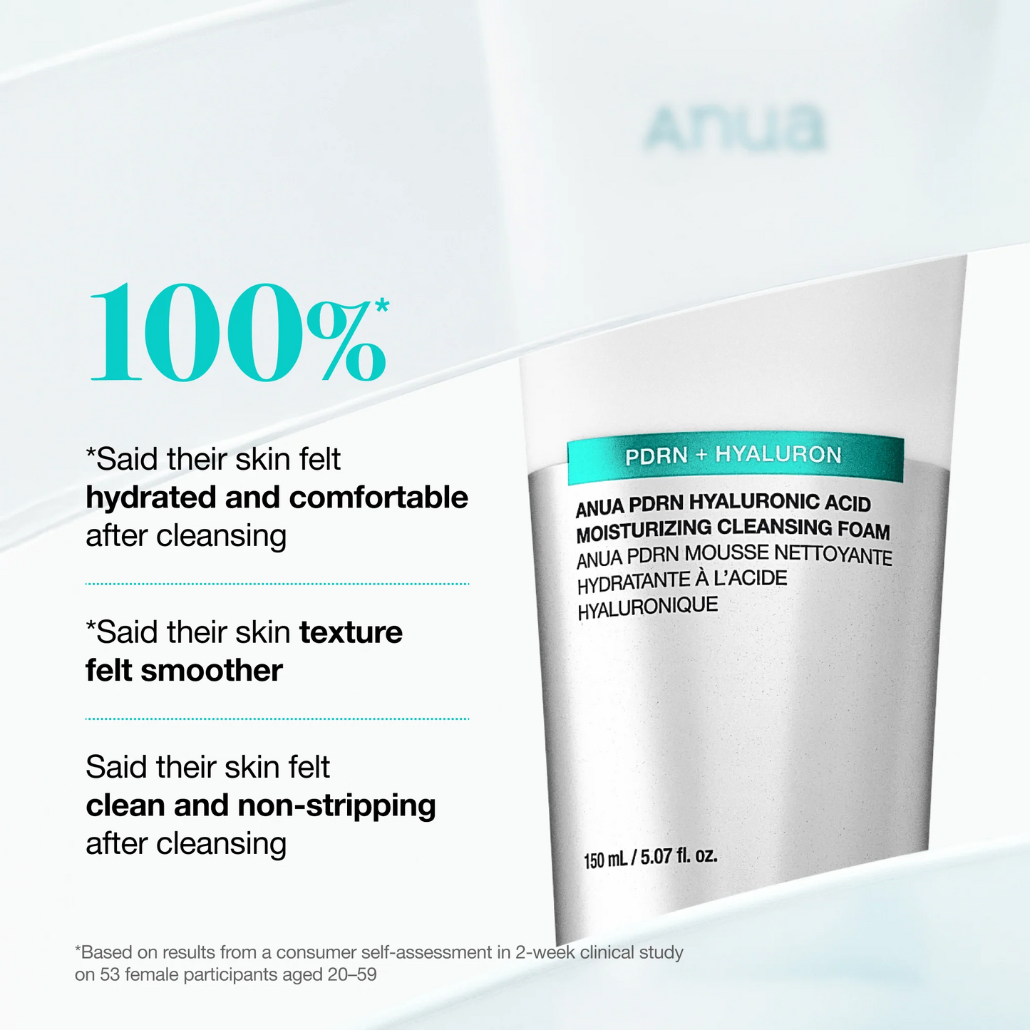 Anua - PDRN Hyaluronic Acid Moisturising Cleansing Foam - 150ml
